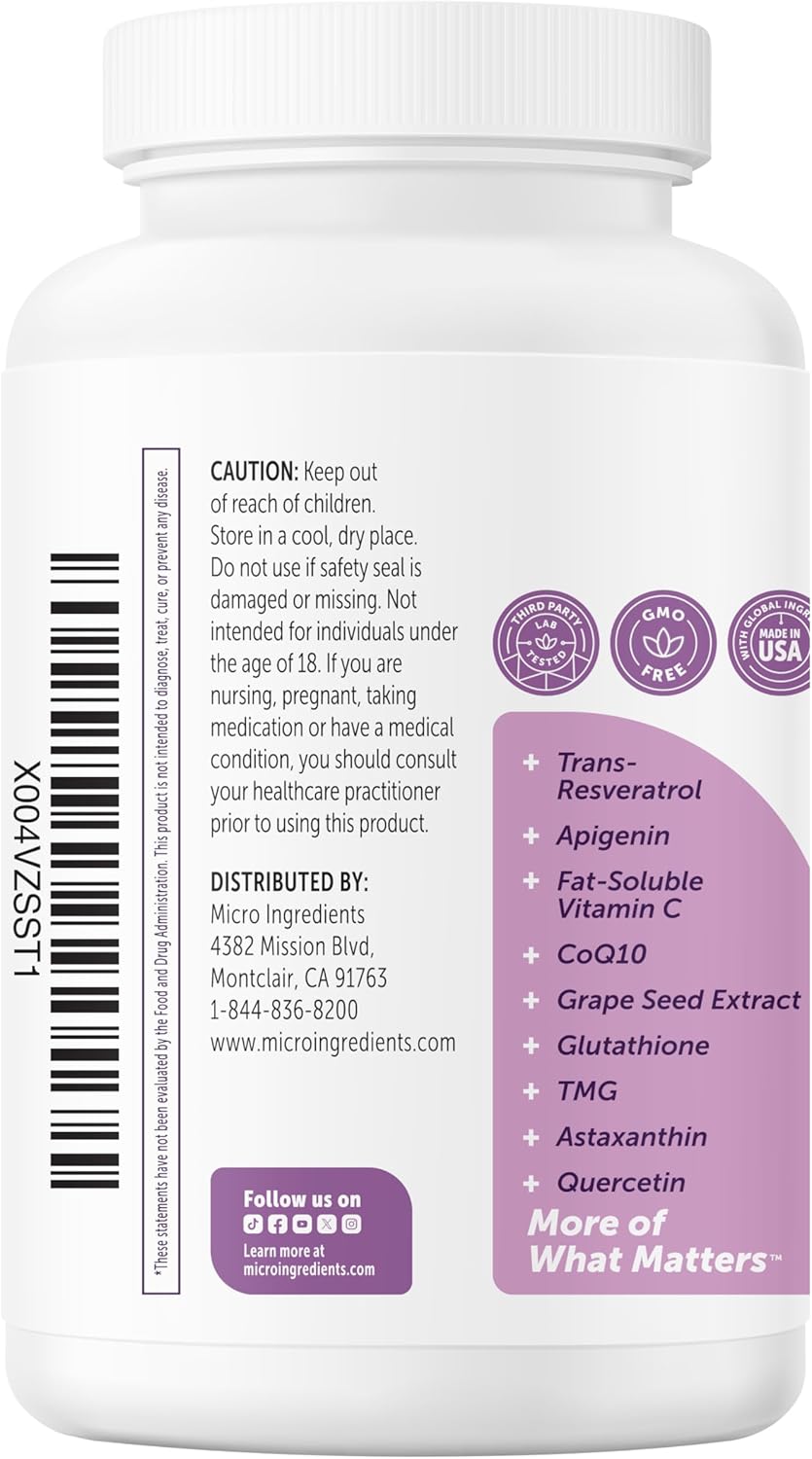 Micro Ingredients NMN Complex 1,000mg Per Serving, Veggie Capsules
