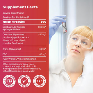 zooone NAD+ Liquid Packets 1000mg, NMN Supplement Alternative with Aging-Supportive Resveratrol, CoQ10, D-Ribose & PQQ for Cellular Energy, 30 On-The-Go Single Serve Packets